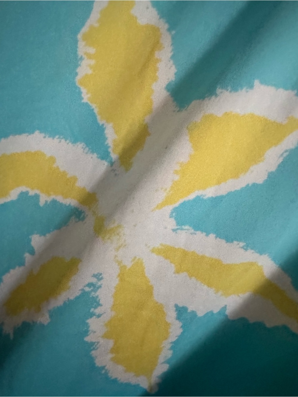Columbia Aqua Dress with Yellow Floral Print - Picture 2 of 6